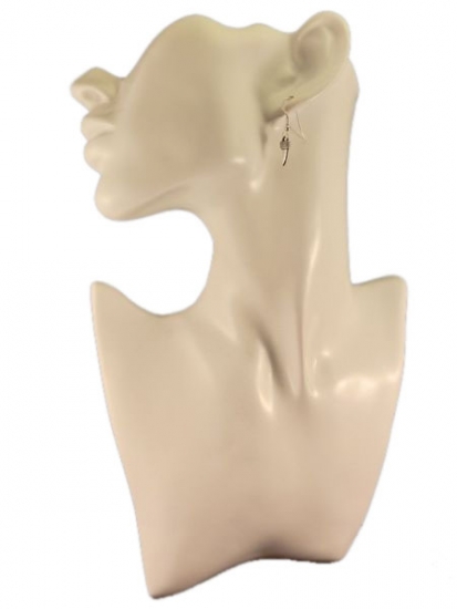 Preview: Horn Zahn Ohrringe Vintage Optik